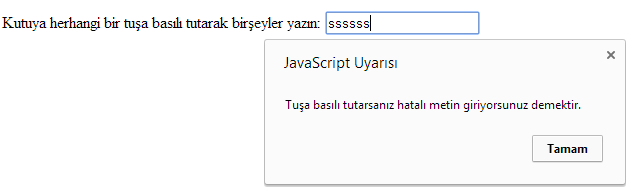 jquery-tuşa-basma