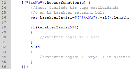 jquery-karakter-sayisi