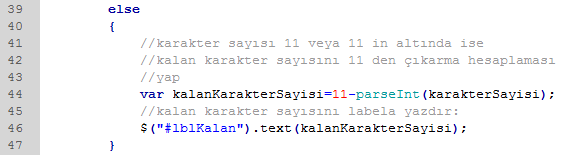 jquery-kalan-karakter