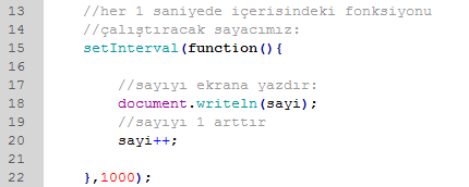 Javascript-sayaç