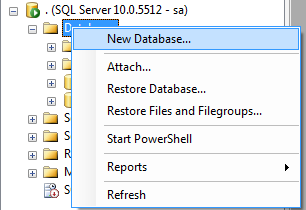 new sql database