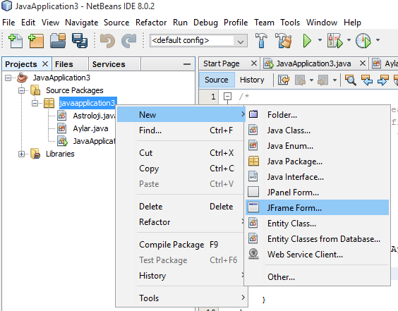 netbeans jframe