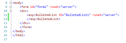 bulleted-list-visual-studio