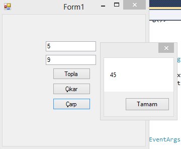 C# Çarpma İşlemi