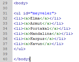 HTML-Liste