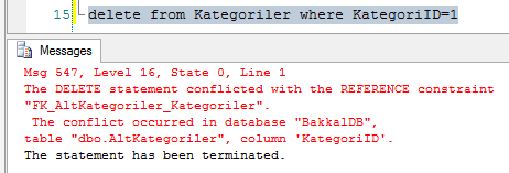 SQL-Delete-Hata