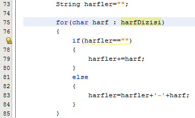 java-for-char